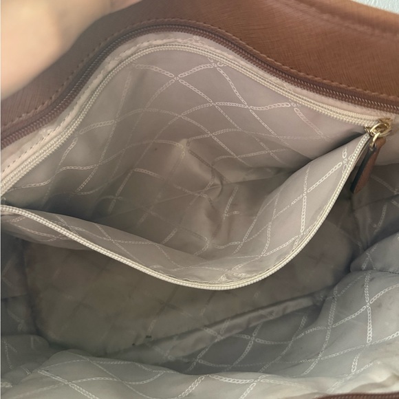 Michael Kors Chocolate Brown Leather Tote with MK Charm - Picture 13 of 14